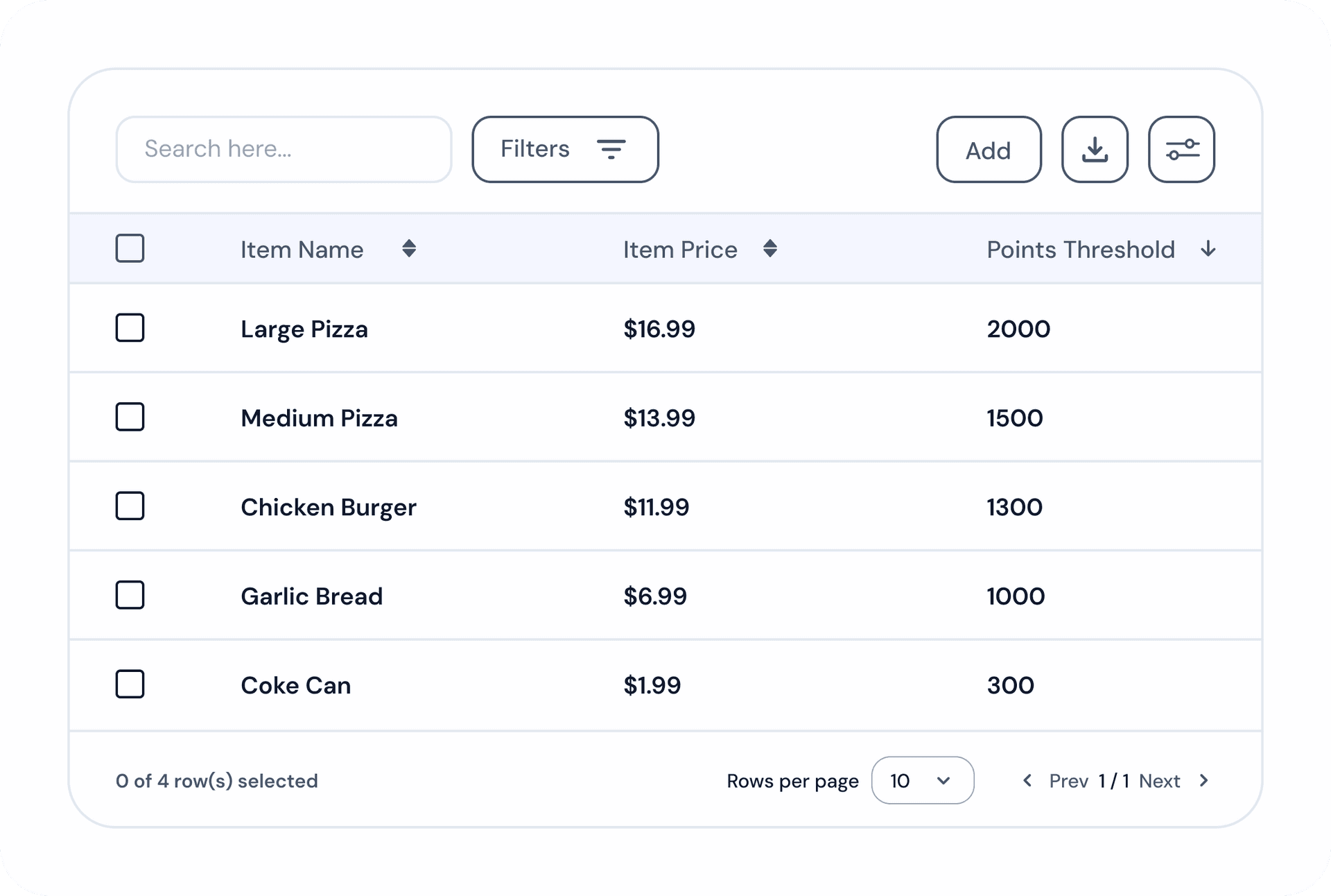 Custom earn rate